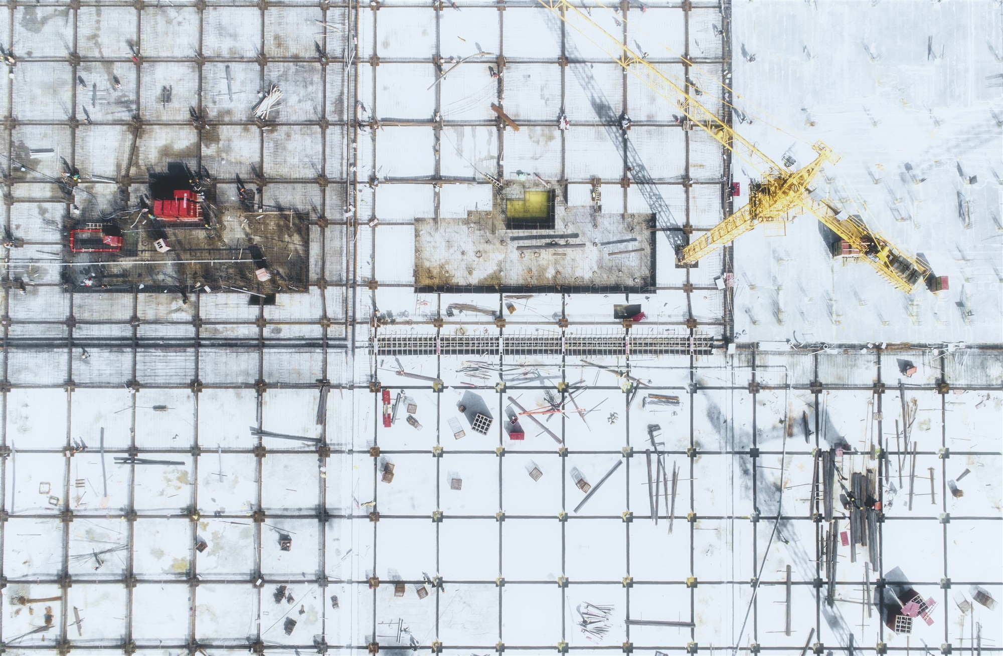 Aerial photography of construction site