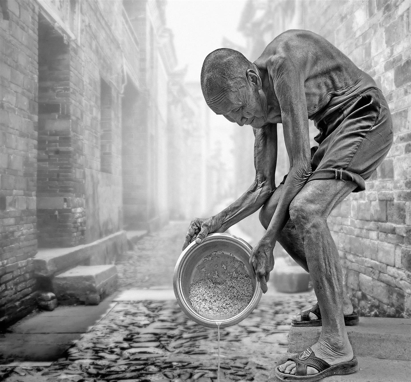 The old man in the villageb